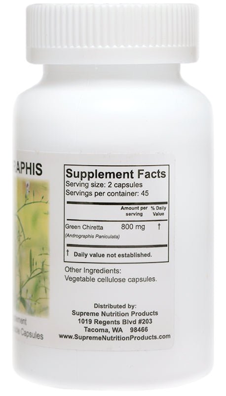 Supreme Nutrition Andrographis - 90 caps - Wholistic Nutrition - Wellness Supplements - Supreme Nutrition