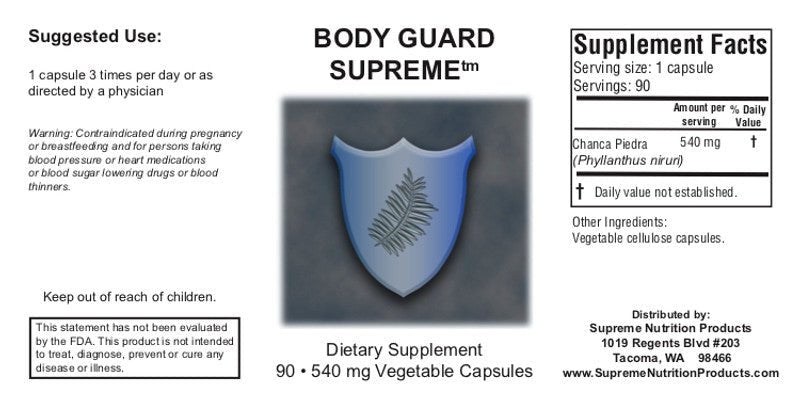 Supreme Nutrition Body Guard Supreme - 90 caps - Wholistic Nutrition - Wellness Supplements - Supreme Nutrition