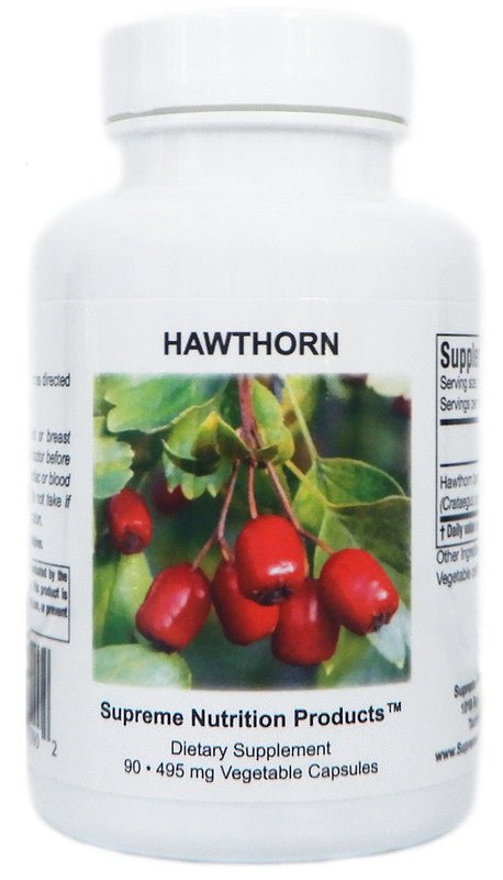 Supreme Nutrition Hawthorn - 90 caps - Wholistic Nutrition - Wellness Supplements - Supreme Nutrition