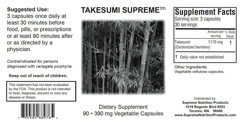 Supreme Nutrition Takesumi Supreme - Capsules - Wholistic Nutrition - Wellness Supplements - Supreme Nutrition