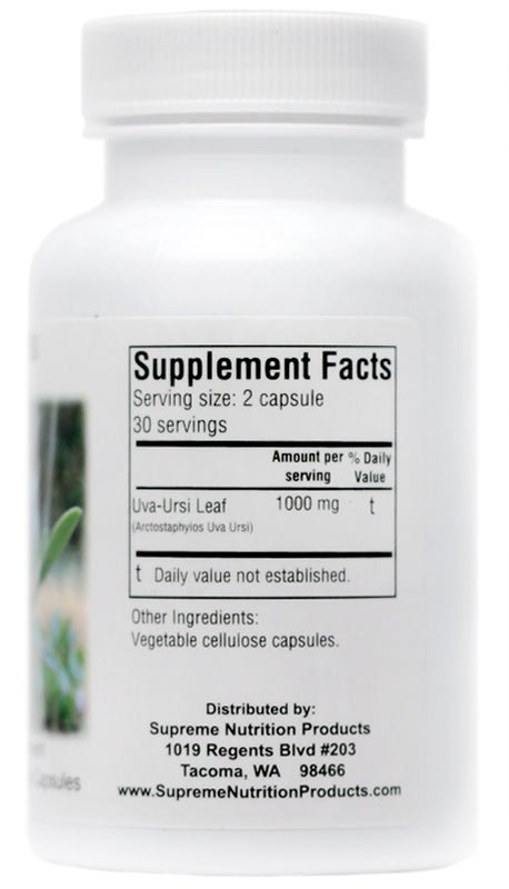 Supreme Nutrition Uva Ursi - 60 caps - Wholistic Nutrition - Wellness Supplements - Supreme Nutrition
