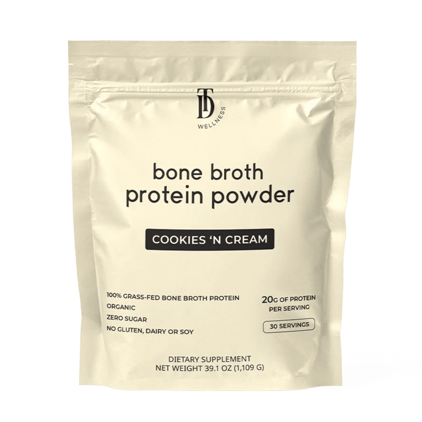 Taylor Dukes Wellness Bone Broth Protein - 30 serving bag - Wholistic Nutrition - Protein Powder & Collagen - Taylor Dukes Wellness