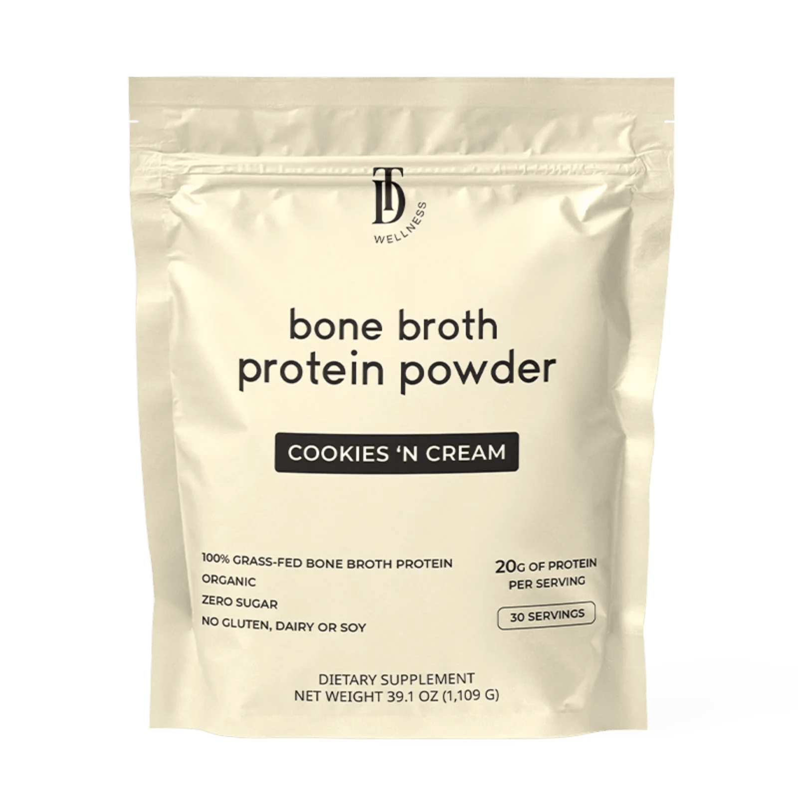 Taylor Dukes Wellness Bone Broth Protein - 30 serving bag - Wholistic Nutrition - Protein Powder & Collagen - Taylor Dukes Wellness