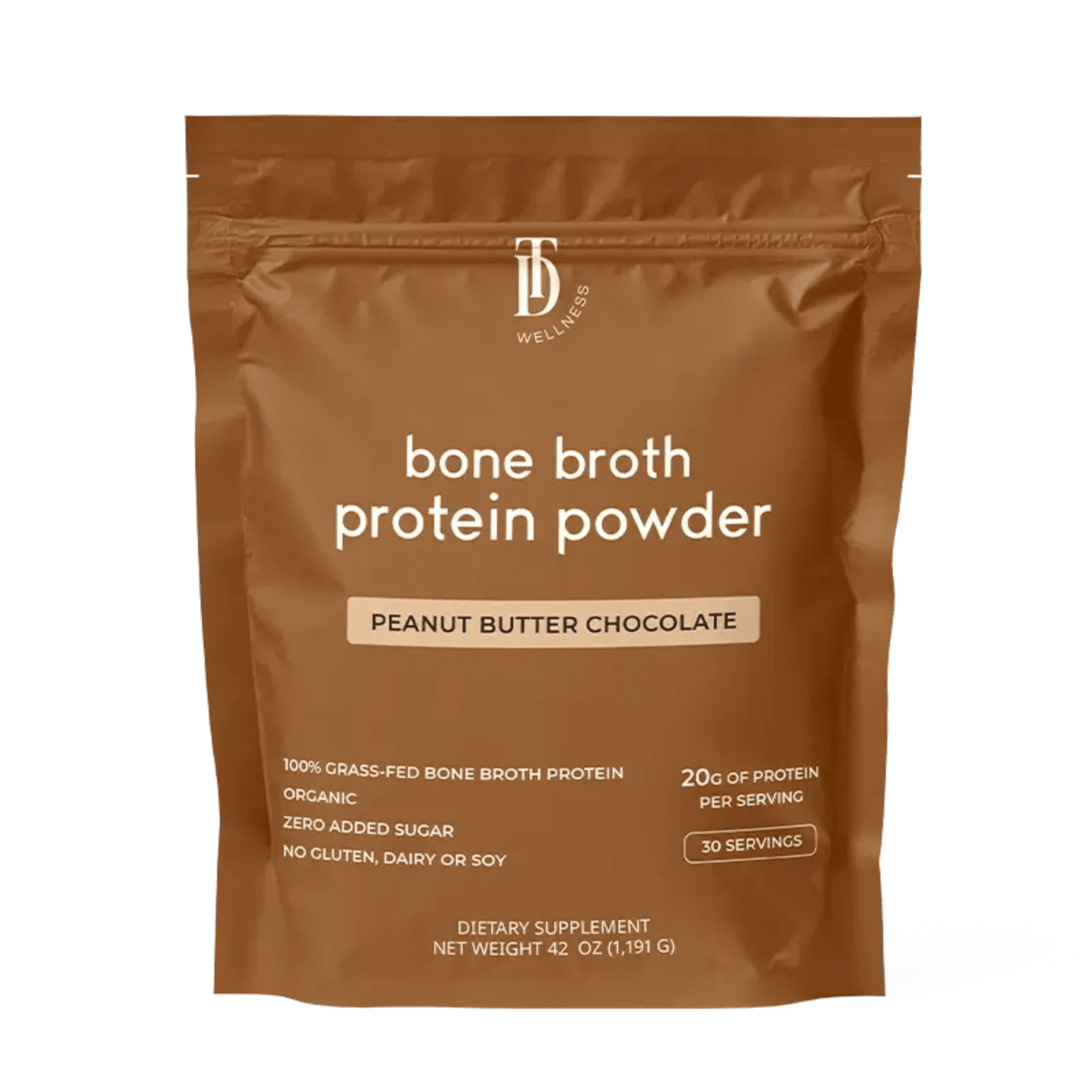 Taylor Dukes Wellness Bone Broth Protein - 30 serving bag - Wholistic Nutrition - Protein Powder & Collagen - Taylor Dukes Wellness