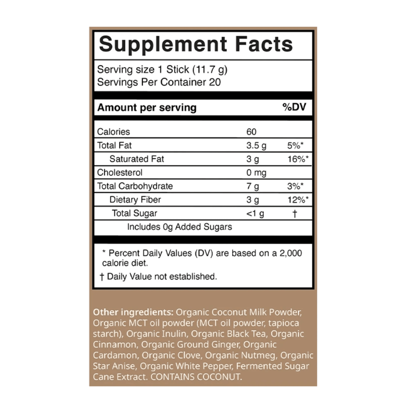 Taylor Dukes Wellness Organic Chai Tea Latte - Wholistic Nutrition - Beverage - Taylor Dukes Wellness