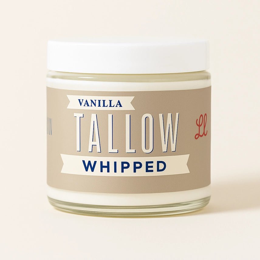 Vanilla Whipped Tallow - All Natural Grass Fed Beef Tallow Moisturizer - Wholistic Nutrition - Hair, Skin & Body Care - Lady May Tallow