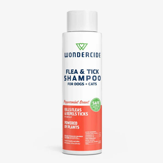 Wondercide Flea & Tick Shampoo for Cats & Dogs 12 oz. - Peppermint - Wholistic Nutrition - Wholistic Pet Care - Wondercide